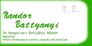 nandor battyanyi business card